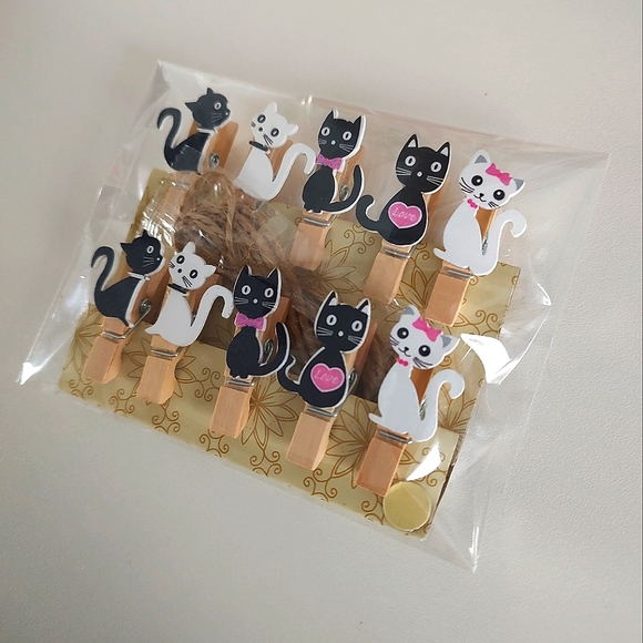 10 kawaii cat memo pegs - Picture 3 of 3